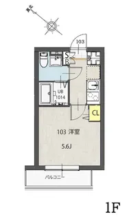 ミハス西横浜【1階】の間取り