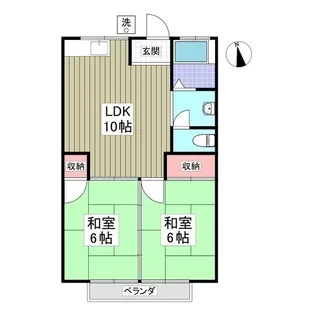 コーポゆり【2階】の間取り