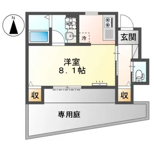 グリーンパーシモン【1階】の間取り