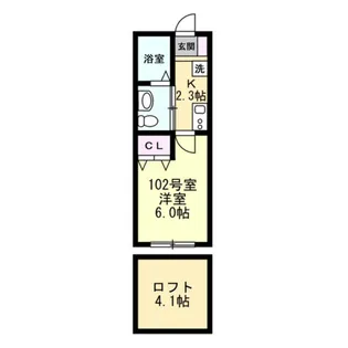 ベイルーム追浜【1階】の間取り