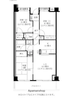 ディアパーク杉田南【1階】の間取り