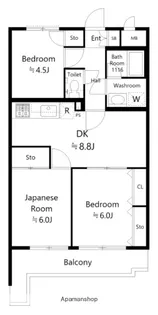 スカイパレス東戸塚【5階】の間取り