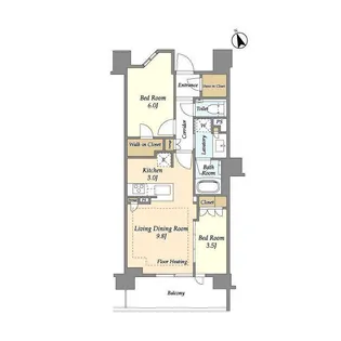 ドレッセ青葉荏田北フロント【2階】の間取り