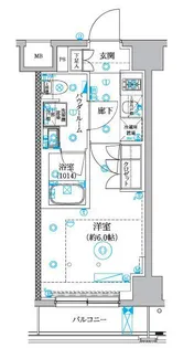 セジョリ横浜睦町【4階】の間取り