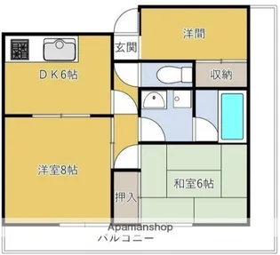 INOVE厚木【8階】の間取り