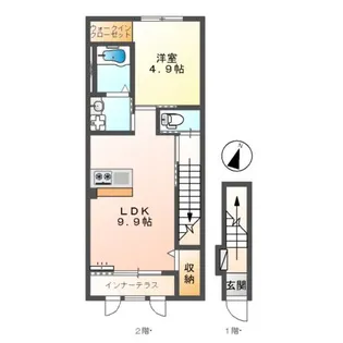 RUBELUSO(ルベルソ)【2階】の間取り