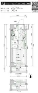 メインステージ横濱三ッ沢【3階】の間取り