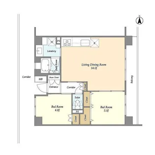HF大森町レジデンス【6階】の間取り