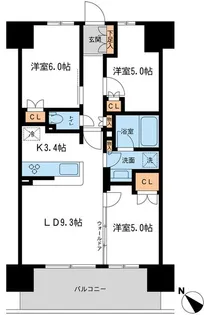 BLESS宮崎台【12階】の間取り