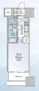 ルフォンブランシェ品川南大井【13階】の間取り