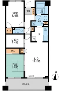 CASSIA横濱ガーデン山【0511号室】の間取り