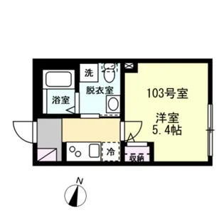 ベイルーム中央林間【1階】の間取り