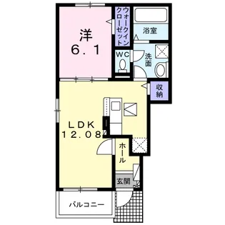 ラ・シエルテ横浜【1階】の間取り