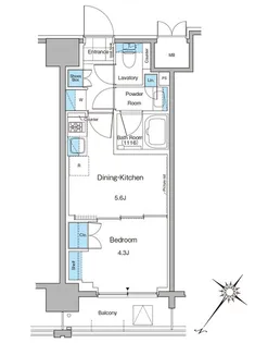 ルフォンプログレ西大井プレミア【8階】の間取り