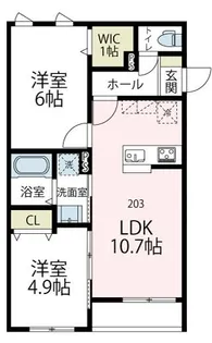 ユアメゾン五月台【203号室号室】の間取り