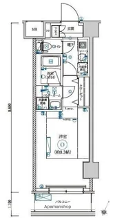 LEXE AZEST横濱関内【4階】の間取り