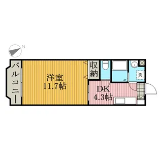 エテルナ清尚【307号室】の間取り