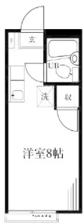 山仁ハイツ【2階】の間取り