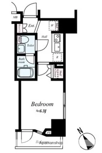 ディアレイシャス横浜WEST【8階】の間取り