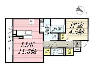 ヴィラコスモス【1階】の間取り