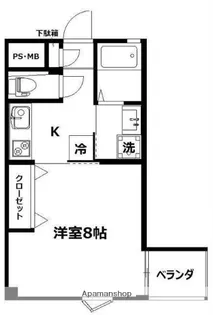 サニーハイツ【2階】の間取り