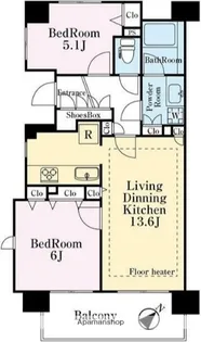 ザ・フロント湘南藤沢【6階】の間取り