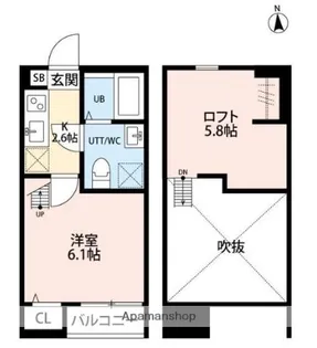 ルナ・レジデンス平塚【1階】の間取り