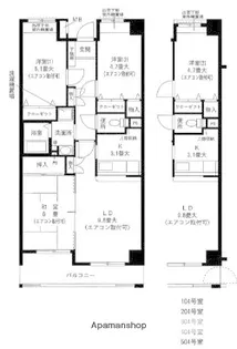 パークヒル瀬谷【3階】の間取り