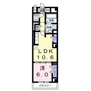 ディアコート本厚木【4階】の間取り