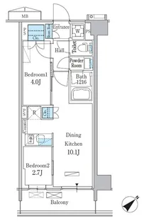パークアクシス品川南大井パークフロント【5階】の間取り