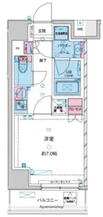 GENOVIA花月総持寺【9階】の間取り