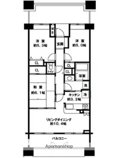 カスタリア桜木町【11階】の間取り