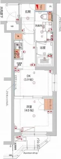 ハーモニーレジデンス武蔵小杉フォレストスクエア【3階】の間取り