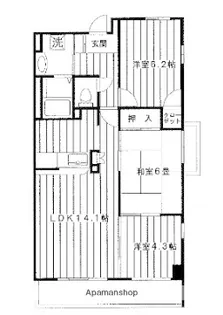 ラポール菅田【4階】の間取り