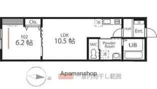 ハーミットクラブハウストゥギャザーリヒト【1階】の間取り