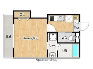 ジーメゾン伊勢原【1階】の間取り