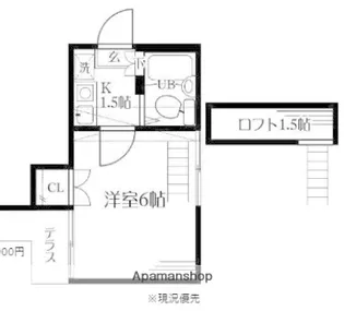 フラット上星川【1階】の間取り