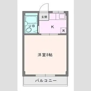 コーポ愛名B【1階】の間取り