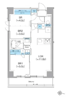 クレヴィアリグゼ西馬込【6階】の間取り