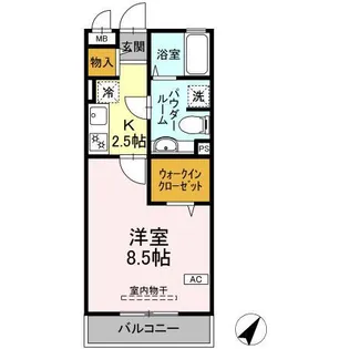 サニーフラット三ツ沢【2階】の間取り