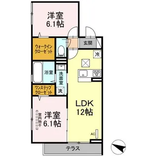 ゼフィール【1階】の間取り