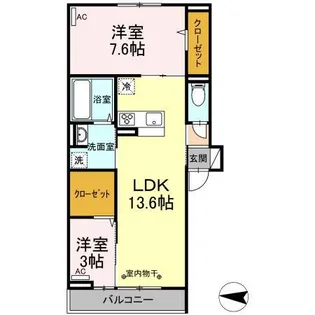 コンフォール中央林間三丁目【2階】の間取り