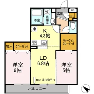 エクレール原宿【2階】の間取り