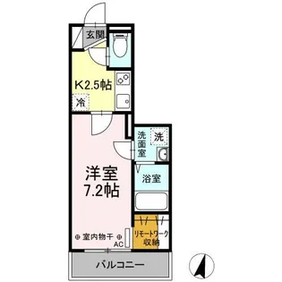 ウェルデンスDーSTAY B【3階】の間取り