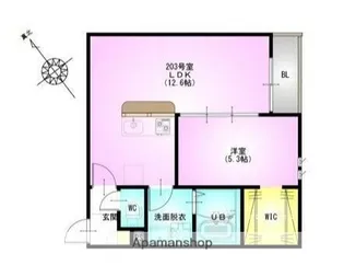 GRANDTIC ALPHA【2階】の間取り