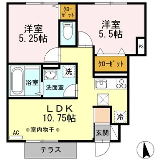 クォーレ【1階】の間取り