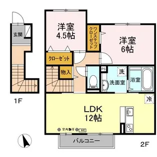 ジュエールⅡ【2階】の間取り