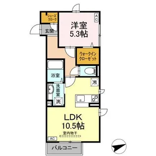 ウエストバード【2階】の間取り