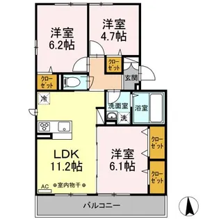 ルーデンス湘南Ⅱ【3階】の間取り