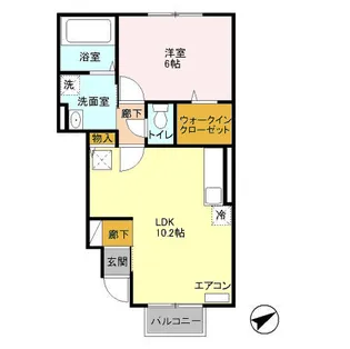 リバレイン【1階】の間取り